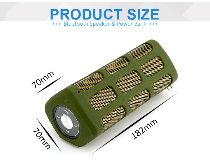 7800mAh Support SD Card Bluetooth Speaker Power Bank