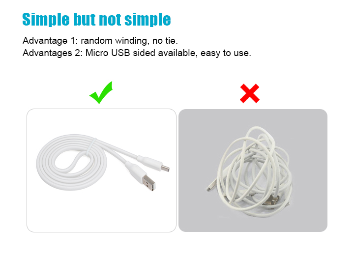 double micro usb charging and transmission cable