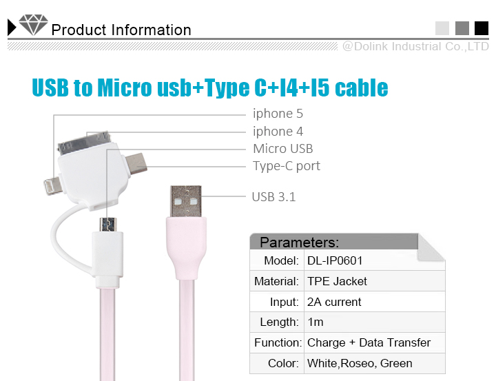 Portable Phone To Phone Emergency Charging Charger Micro USB Cable