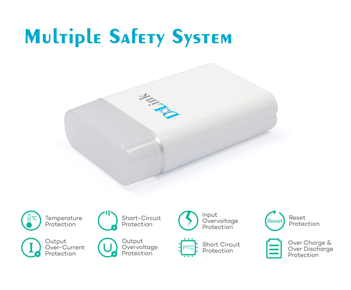 5200mAh Fast Charging High Capacity External compact power bank with CE, FCC and RoHS